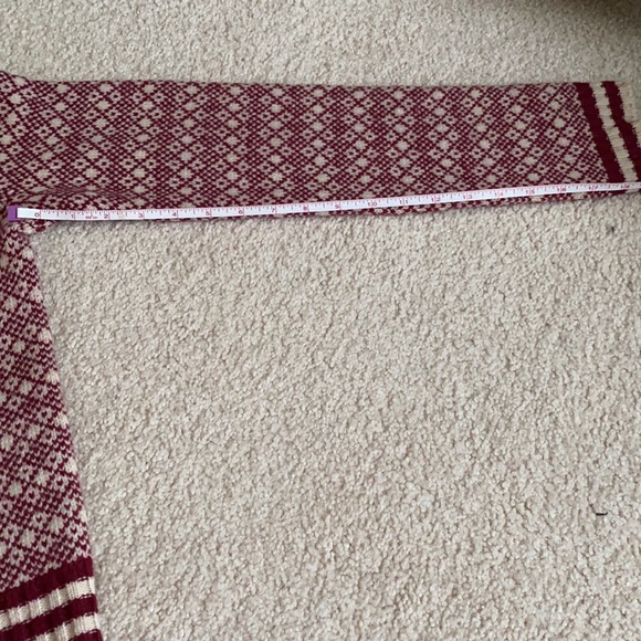 J. Crew Fair Isle 100% Wool Cranberry Pullover Sweater - Picture 11 of 12